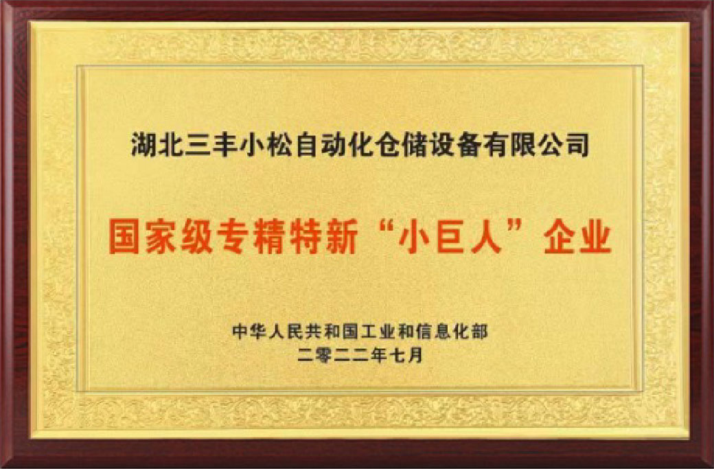 國(guó)家最專(zhuān)精特新“小巨人”企業(yè)